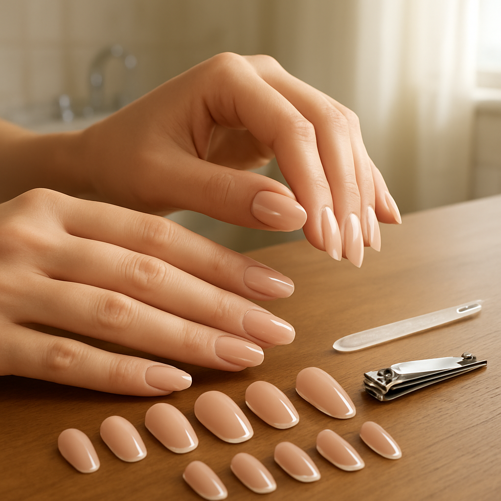 How to Apply Elegant Glossy Press-On Nail Tips