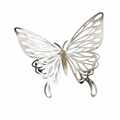 Elegant Silver Butterfly Hair Clips – 50-Piece Set, Decorative Hair Accessories for Wigs & Updos