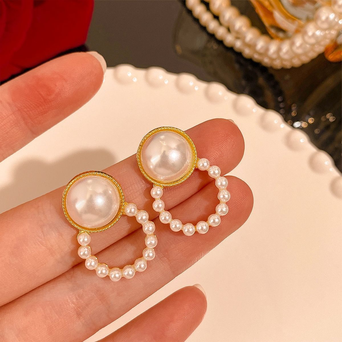 Modern Heart Jewelry Set – Chic Gold-Plated Korean-Inspired Accessories