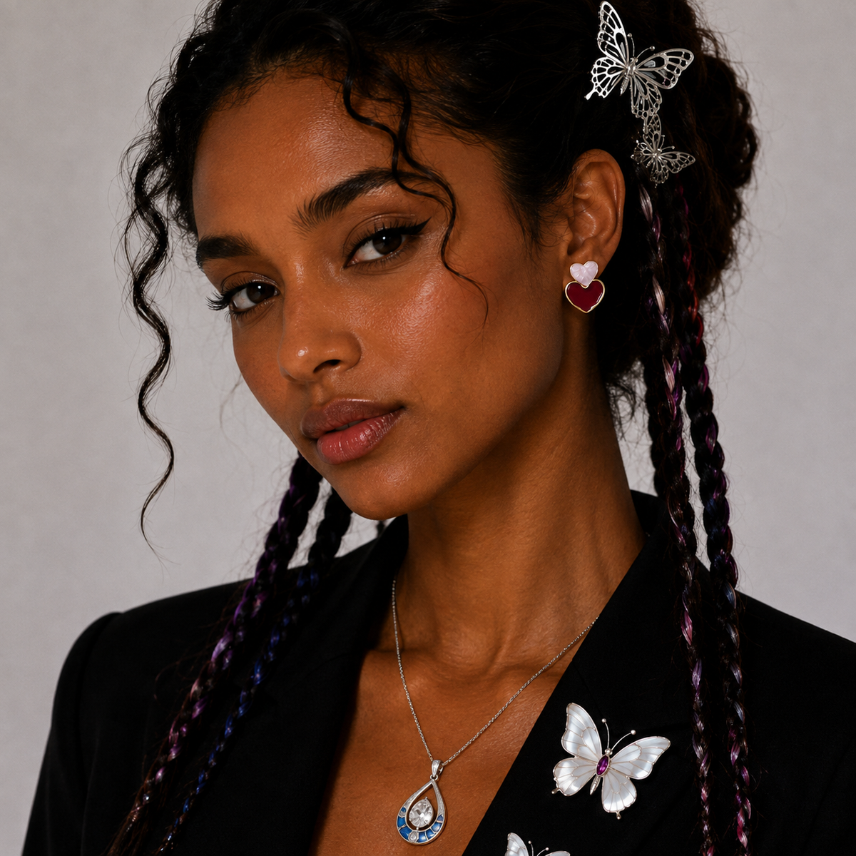 Sweet Heart Charm Jewelry Set – Chic Gold-Plated Korean-Style Accessories