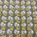 Elegant Faux Pearl Charm Pendant – Gold & Silver Pearl Jewelry Charm for DIY Necklaces, Bracelets, Earrings & Keychains