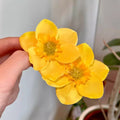 Purple Double Flower Hair Clip – Elegant Floral Hair Barrette for Women