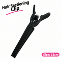 Black 11cm long duckbill hair sectioning clip, classic snap clamp for styling