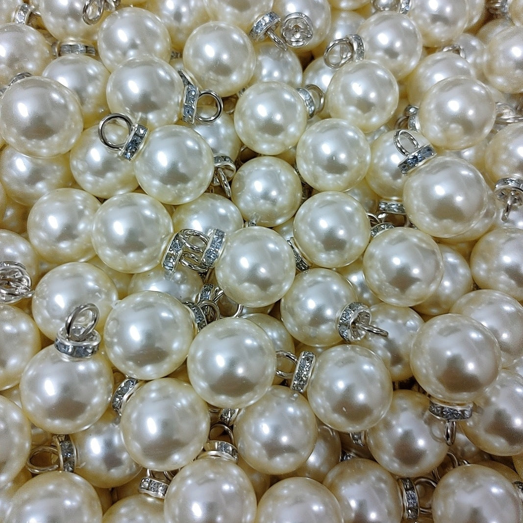 Luxury Faux Pearl Charm Pendant – Elegant Gold & Silver Pearl Drop for DIY Jewelry Making