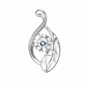 Lab Grown Diamond Pendant Necklace – Elegant Round Cut White Gold Jewelry  3.63 Carats