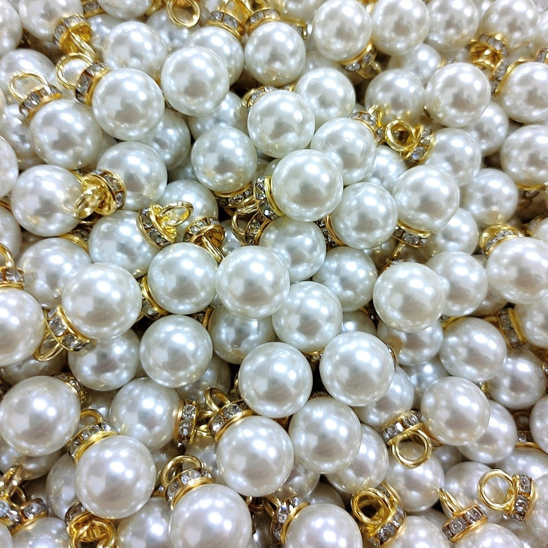 Minimalist Pearl Pendant Charm – Classic Faux Pearl for Necklaces, Bracelets & Earrings