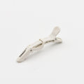 5-piece set of white duckbill hair sectioning clips with spring grip