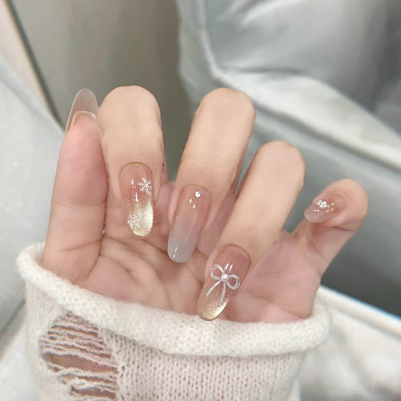 Elegant Wearable False Nails – Glossy Nail Tips for Stylish Looks