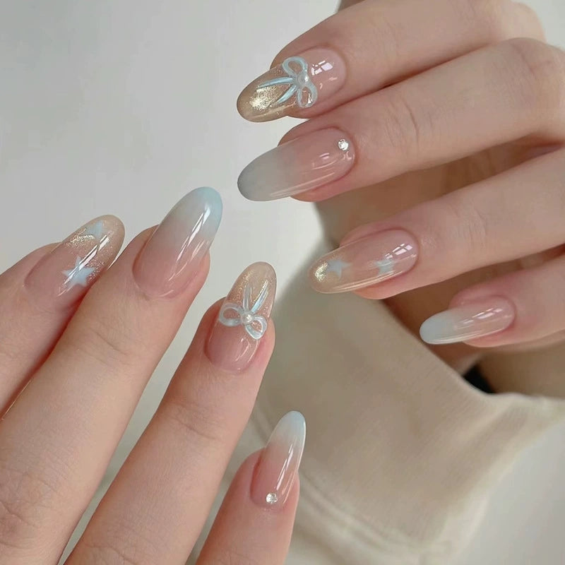 Elegant Wearable False Nails – Glossy Nail Tips for Stylish Looks