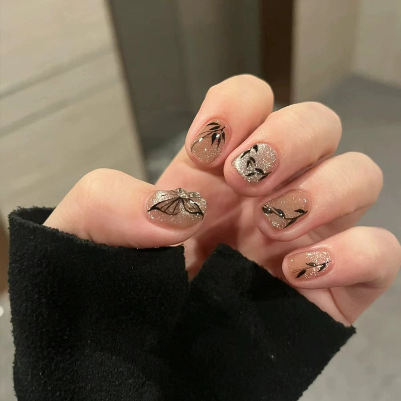 Wearable Nail Art Set for Women – Reusable Press-On False Nails (20 PCS)