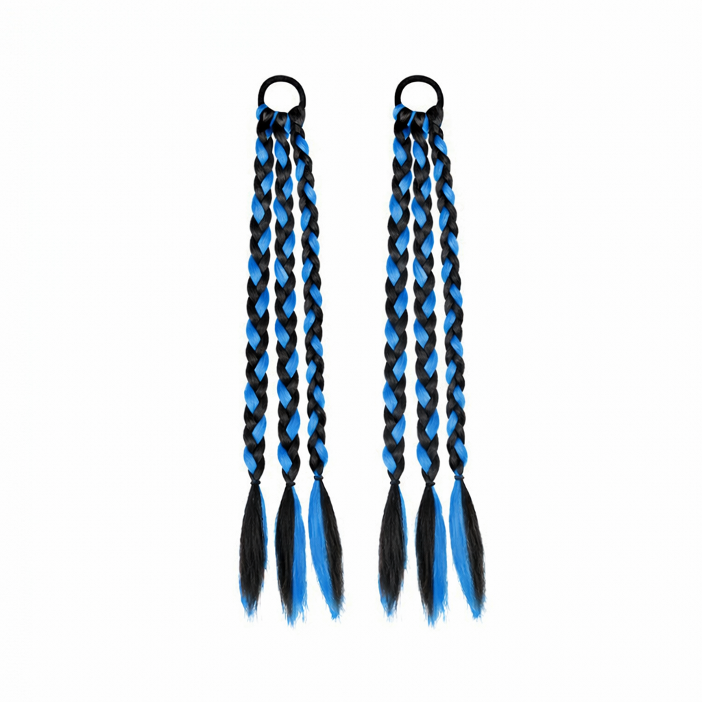 Curly Braided Ponytail Extensions(One pair)