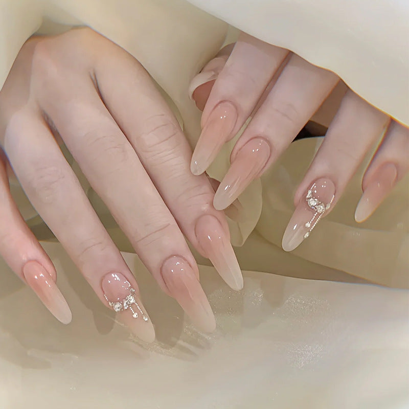 Glossy Press-On Nails – Fashion Wearable Nail Art Set for Women (20 PCS)