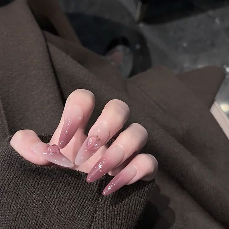 Glossy Press-On Nails – Fashion Wearable Nail Art Set for Women (20 PCS)