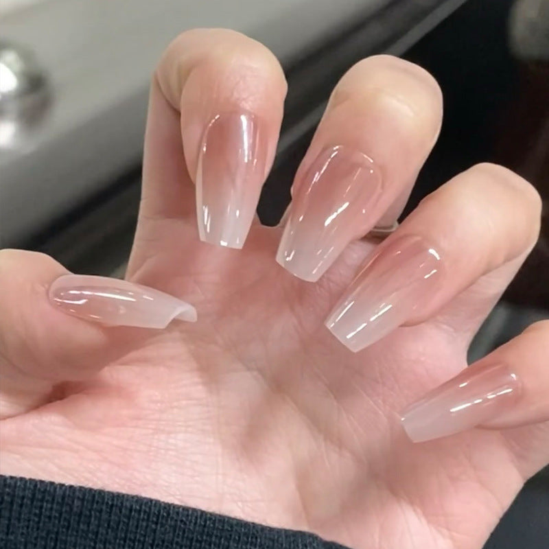 Glossy Press-On Nails – Fashion Wearable Nail Art Set for Women (20 PCS)