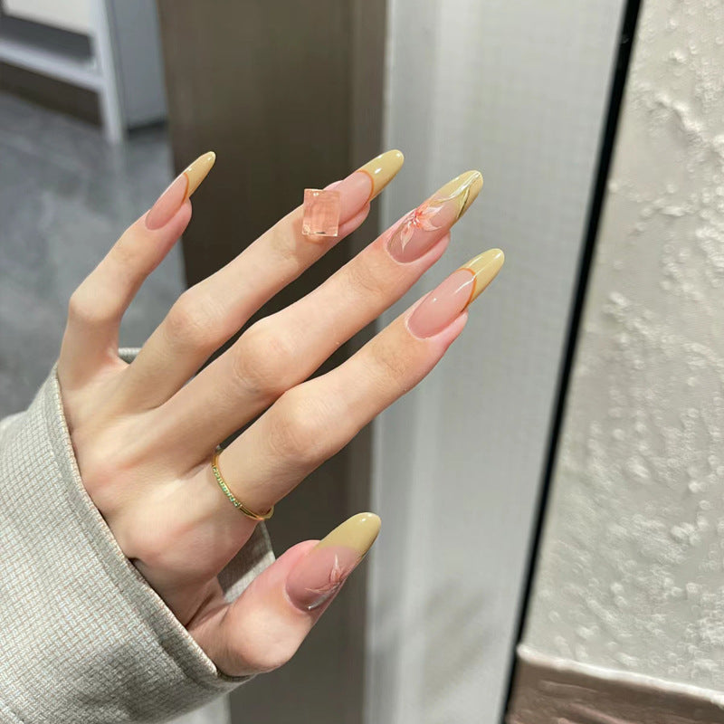 Glossy Press-On Nails – Fashion Wearable Nail Art Set for Women (20 PCS)
