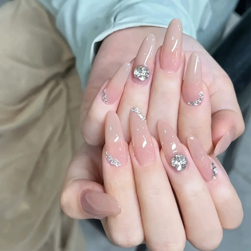 Fashion False Nails – Glossy Press-On Nail Set with Multi-Style Designs