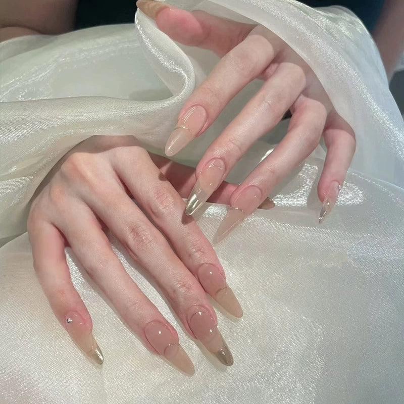 Fashion False Nails – Glossy Press-On Nail Set with Multi-Style Designs