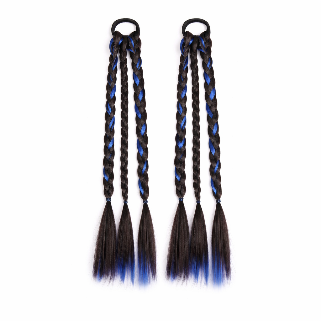 Curly Braided Ponytail Extensions(One pair)