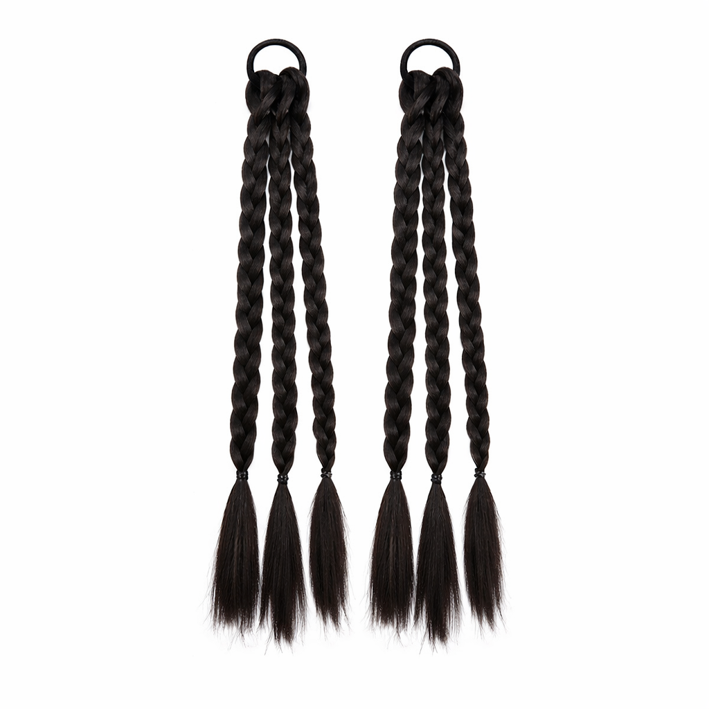 Curly Braided Ponytail Extensions(One pair)