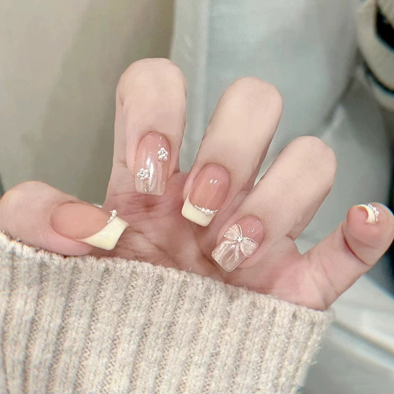 Fashion Press-On False Nails – Glossy Reusable Nail Tips Collection