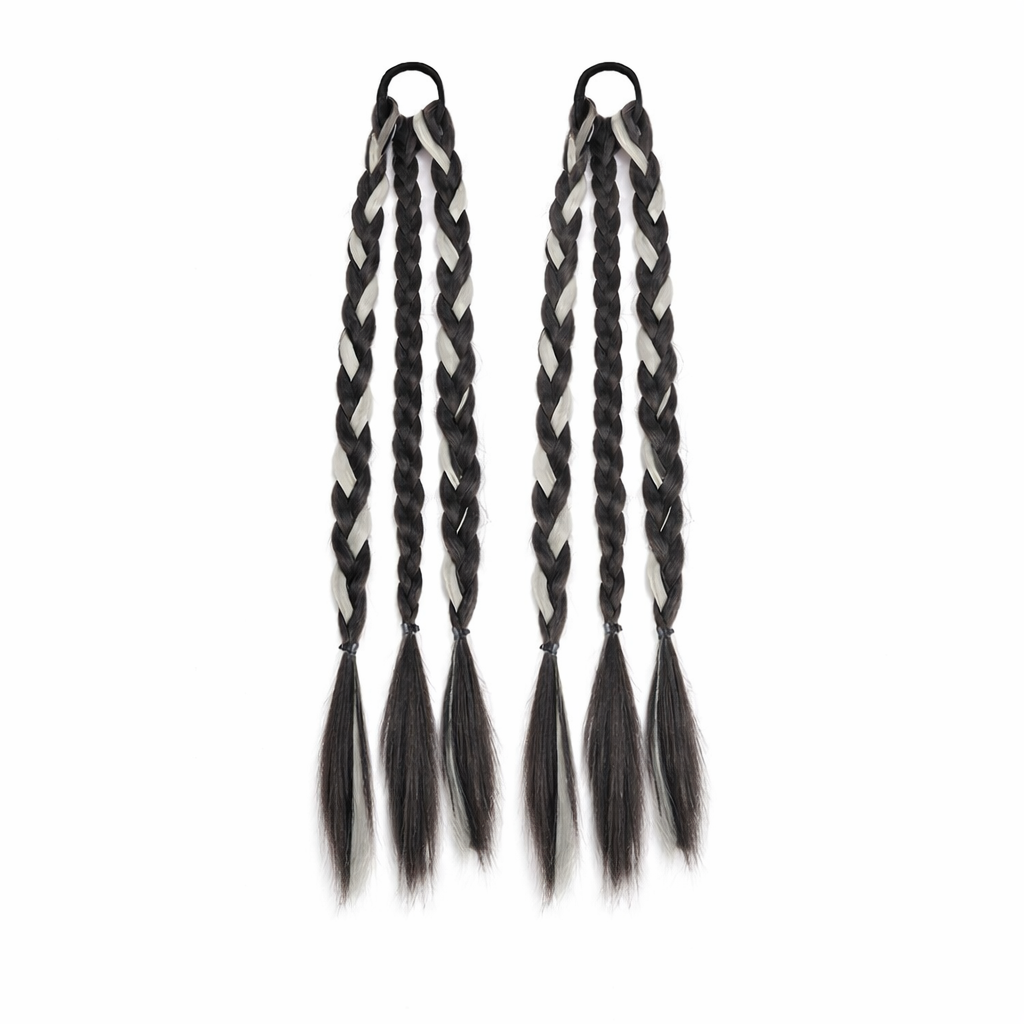 Curly Braided Ponytail Extensions(One pair)