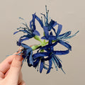 13cm Floral Hair Clip for Women – Handmade Exotic Flower Hair Barrette in Blue or Red, Large Statement Hair Accessory for Weddings